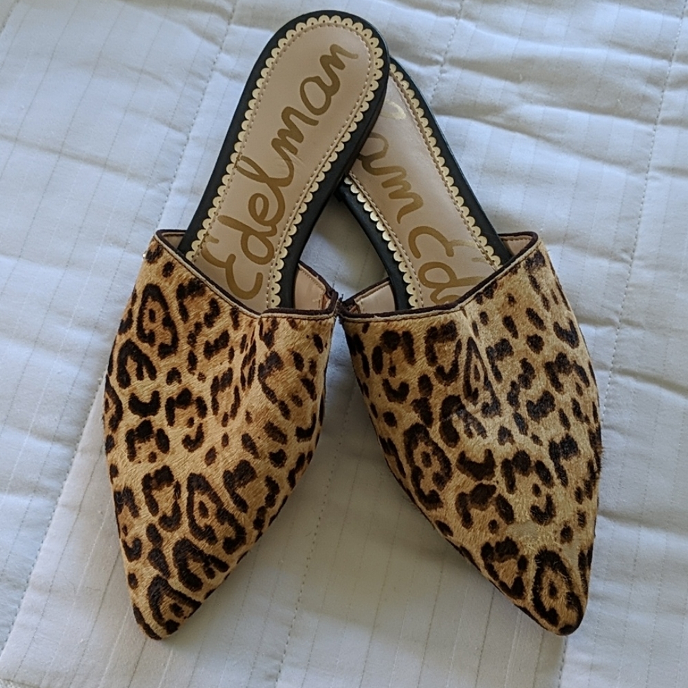 Sam Edelman Leopard Mules